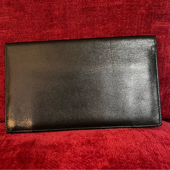 GUCCI AUTHENTIC BLACK CALFSKIN LEATHER UNISEX BIFOLD WITH ID COMPARTMENT. EUC. - Picture 2 of 10